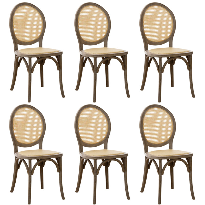 Wood Dining Side Chair Tropical High Back Outdoors Dining Chair