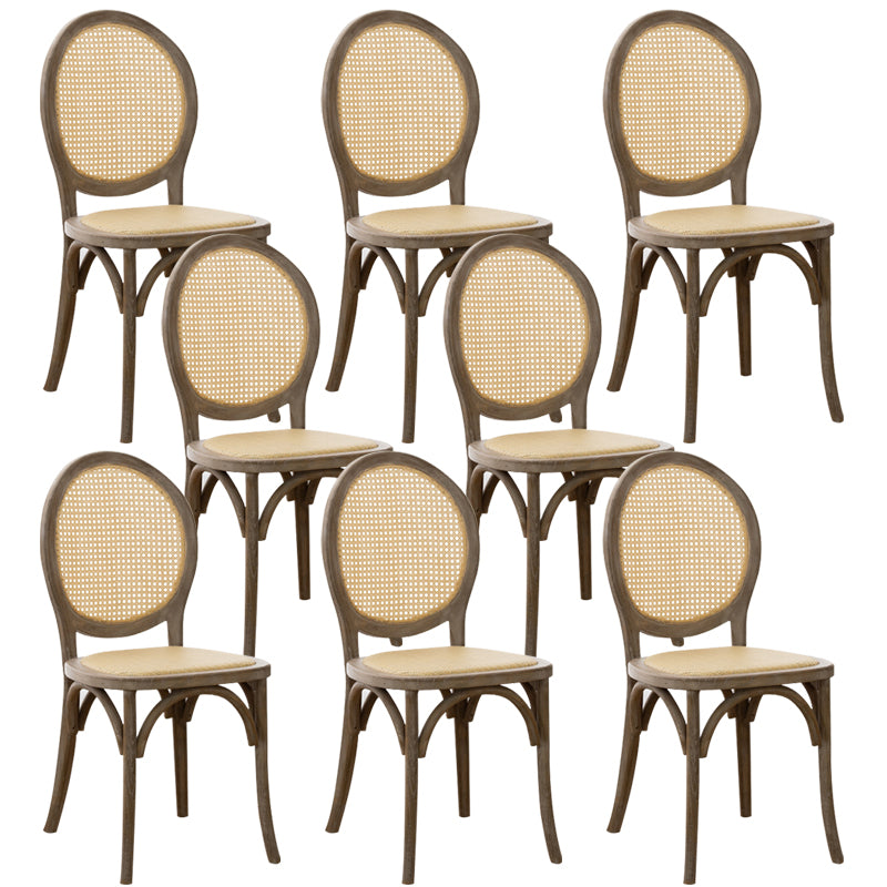 Wood Dining Side Chair Tropical High Back Outdoors Dining Chair