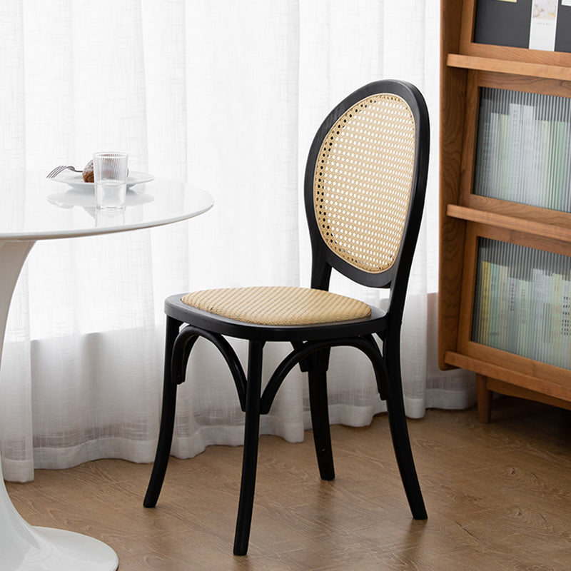 Wood Dining Side Chair Tropical High Back Outdoors Dining Chair