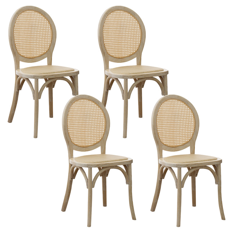 Wood Dining Side Chair Tropical High Back Outdoors Dining Chair