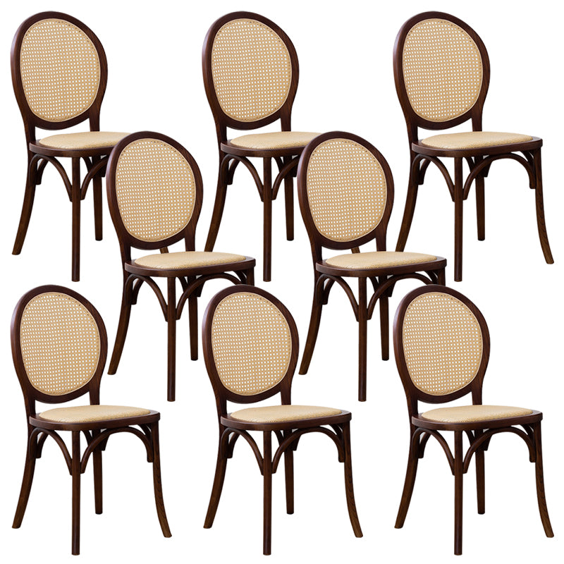 Wood Dining Side Chair Tropical High Back Outdoors Dining Chair