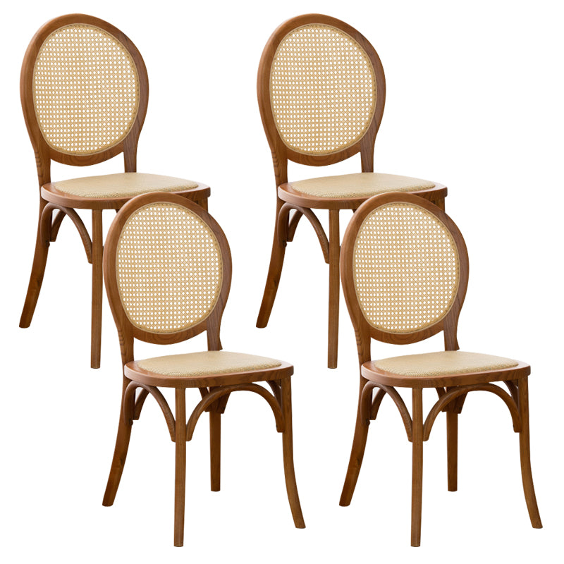 Wood Dining Side Chair Tropical High Back Outdoors Dining Chair