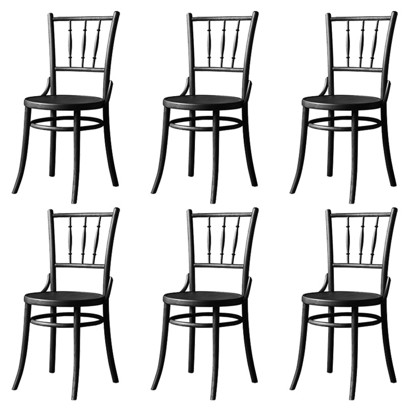 Solid Wood Dining Side Chair High Backrest Patio Dining Chair