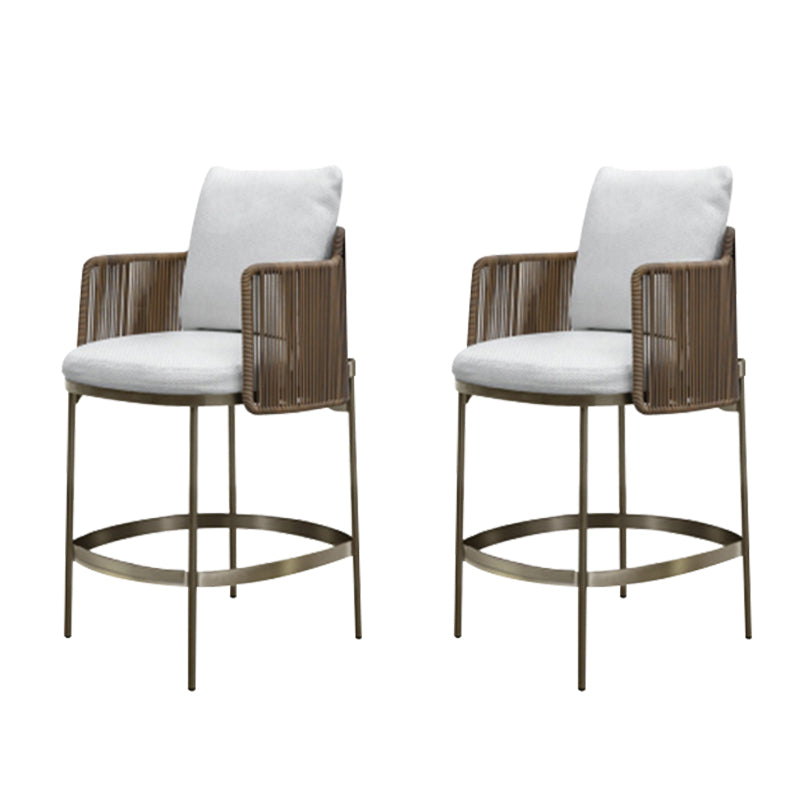 No Distressing Upholstered Patio Arm Chair Tropical Brown Dining Chairs