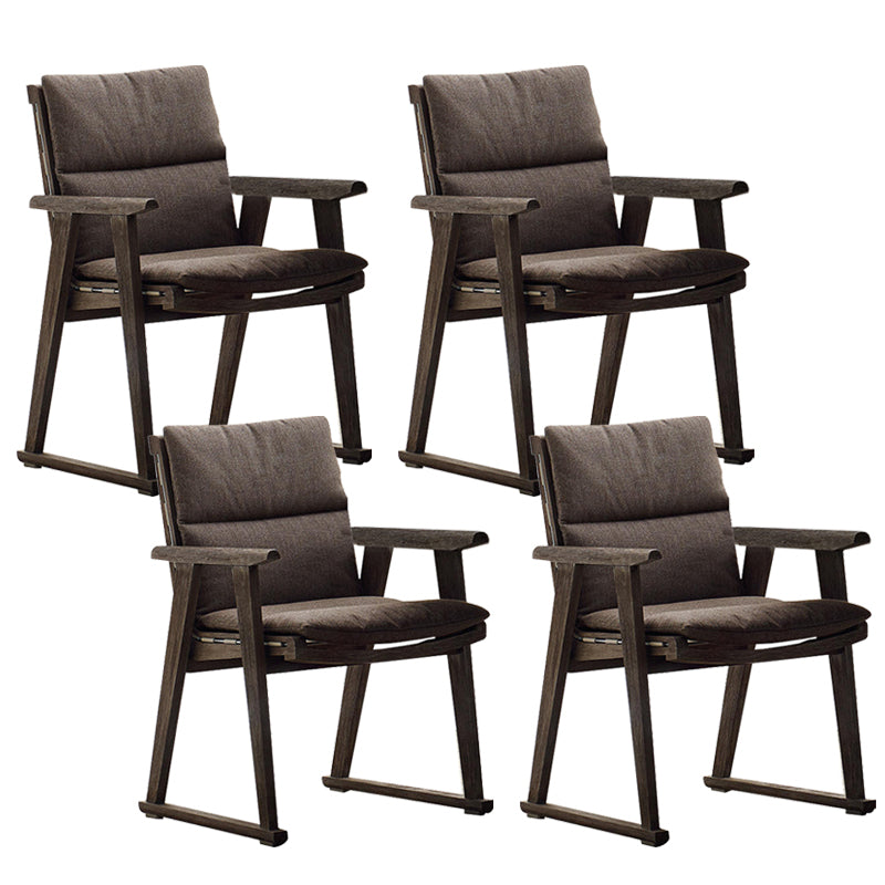 Contemporary Upholstered Dining Chairs Solid Wood Outdoors Dining Chairs