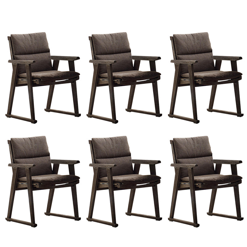 Contemporary Upholstered Dining Chairs Solid Wood Outdoors Dining Chairs