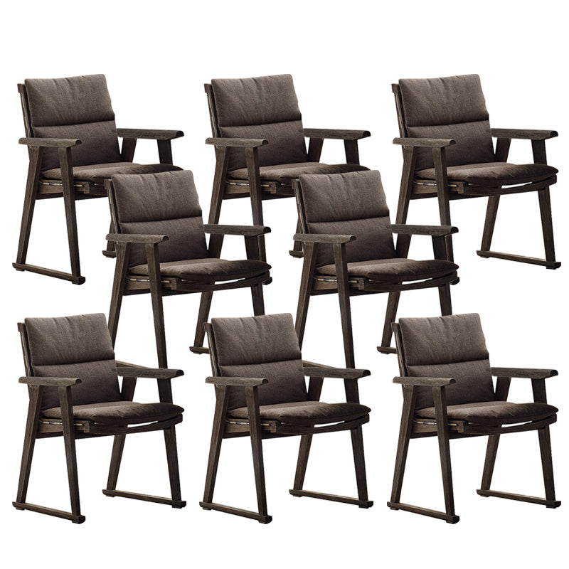 Contemporary Upholstered Dining Chairs Solid Wood Outdoors Dining Chairs