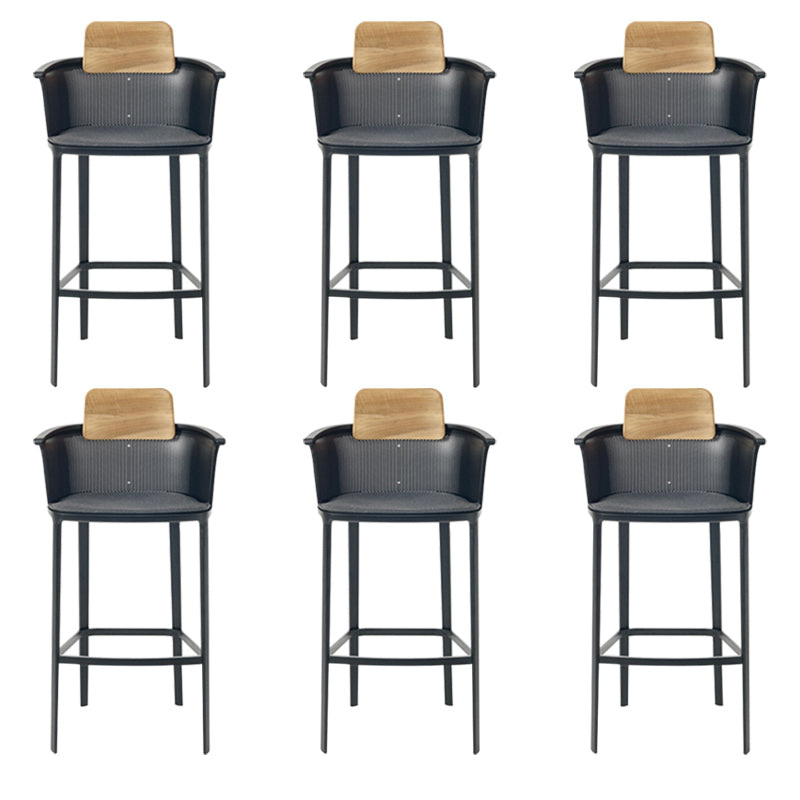 Contemporary Metal Dining Armchair Stacking Dining Side Chairs