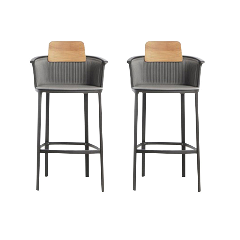 Contemporary Metal Dining Armchair Stacking Dining Side Chairs