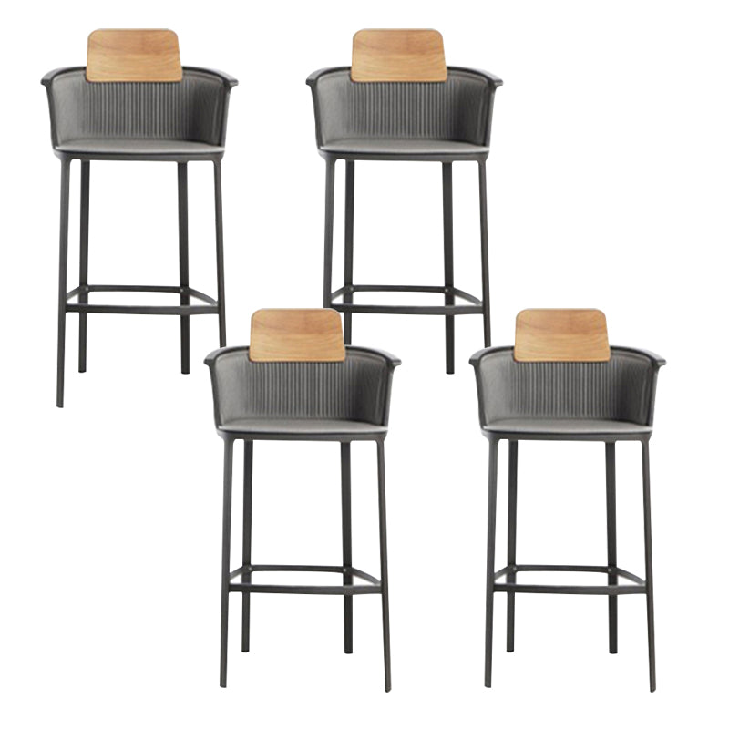Contemporary Metal Dining Armchair Stacking Dining Side Chairs