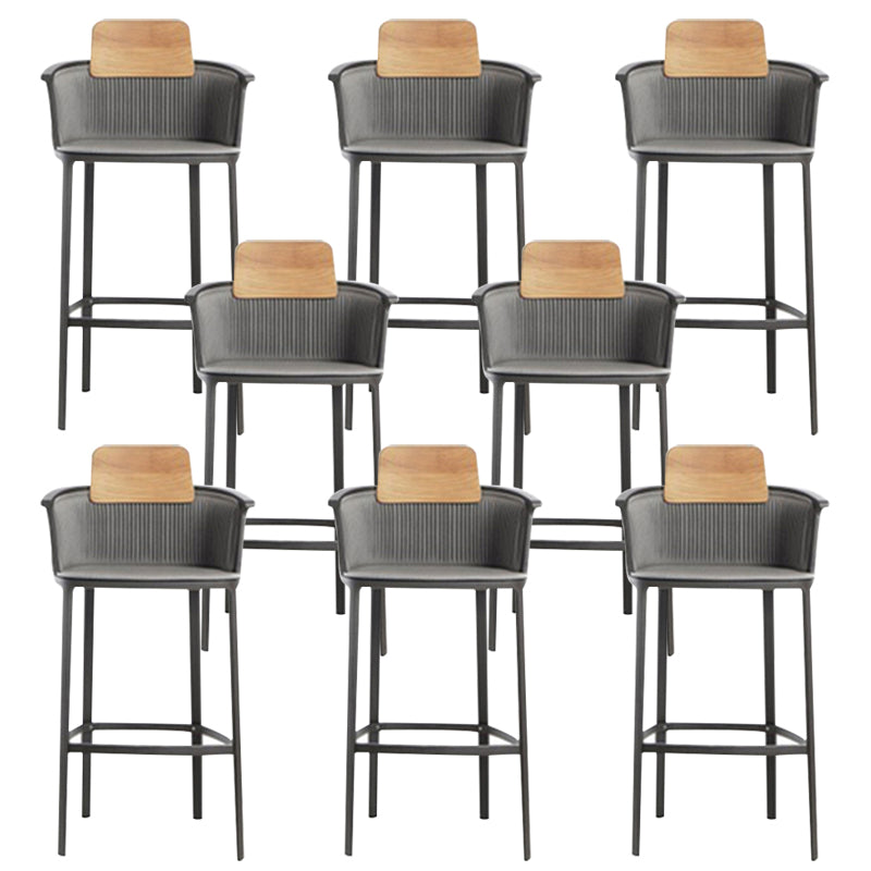 Contemporary Metal Dining Armchair Stacking Dining Side Chairs