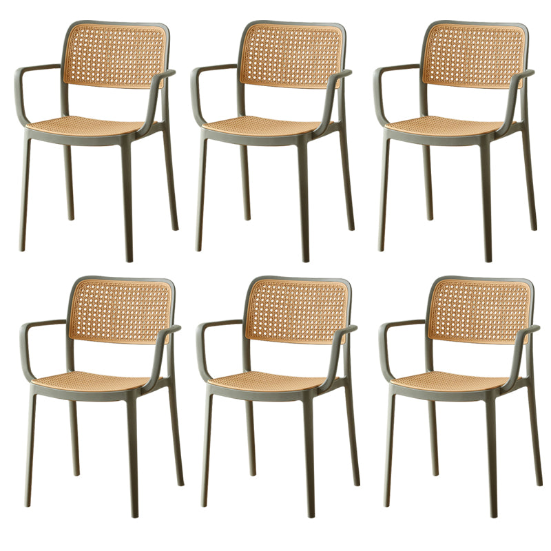 Tropical Outdoors Dining Chairs Open Back Outdoor Bistro Chairs