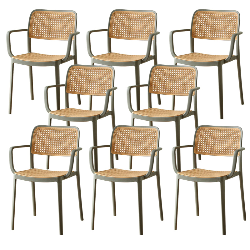 Tropical Outdoors Dining Chairs Open Back Outdoor Bistro Chairs