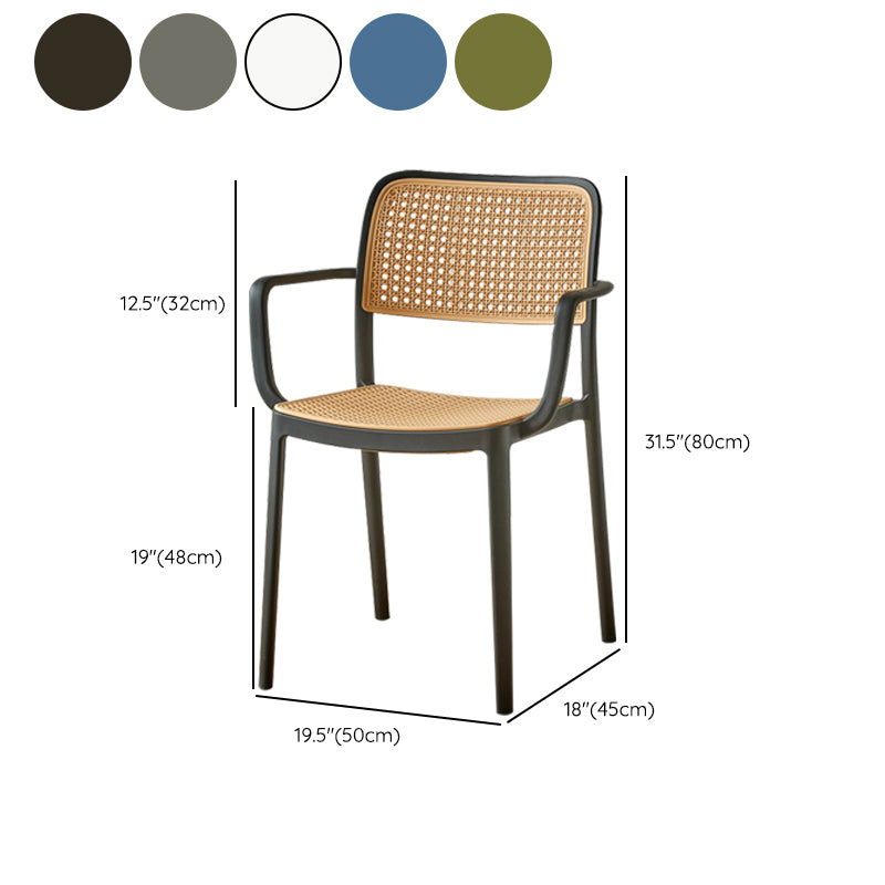 Tropical Outdoors Dining Chairs Open Back Outdoor Bistro Chairs