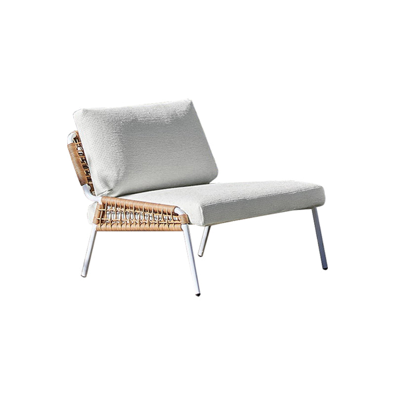 Modern Patio Dining Chair Set Metal Armless Dining Side Chair