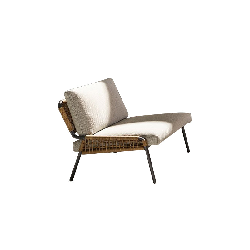 Modern Patio Dining Chair Set Metal Armless Dining Side Chair