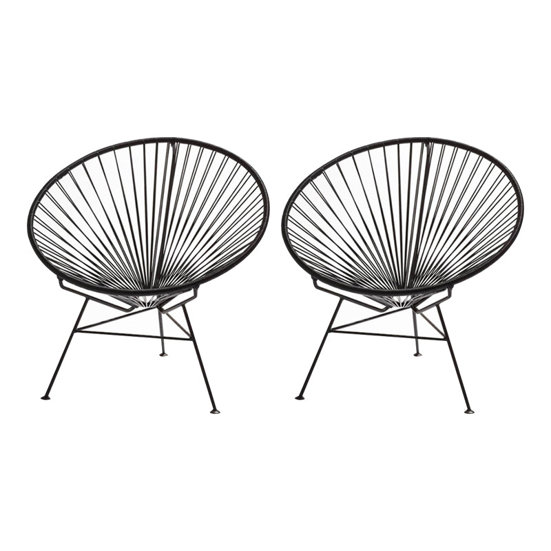 Tropical Faux Rattan Outdoor Chair with Arm UV Protective Outdoor Chair