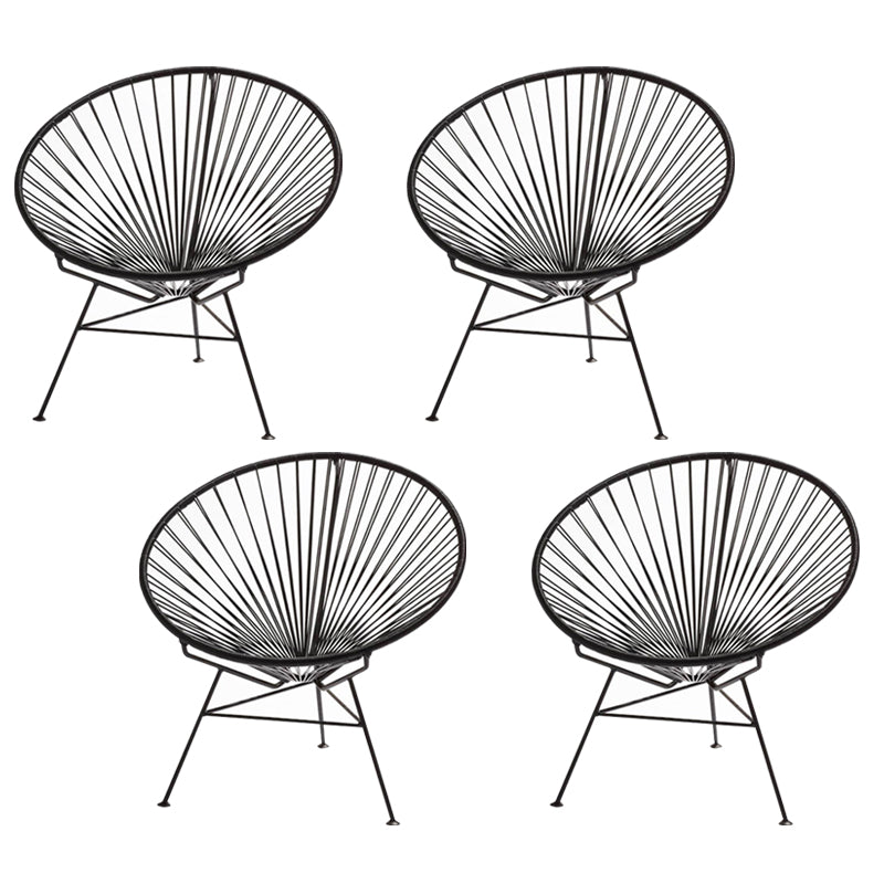 Tropical Faux Rattan Outdoor Chair with Arm UV Protective Outdoor Chair