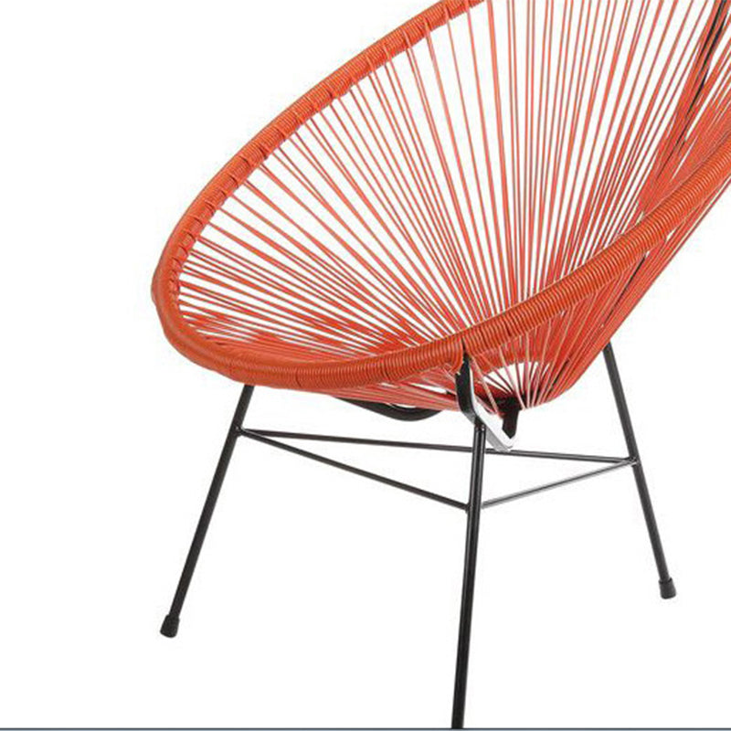 Tropical Faux Rattan Outdoor Chair with Arm UV Protective Outdoor Chair
