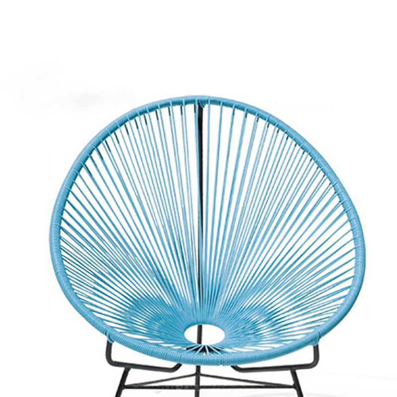 Tropical Faux Rattan Outdoor Chair with Arm UV Protective Outdoor Chair