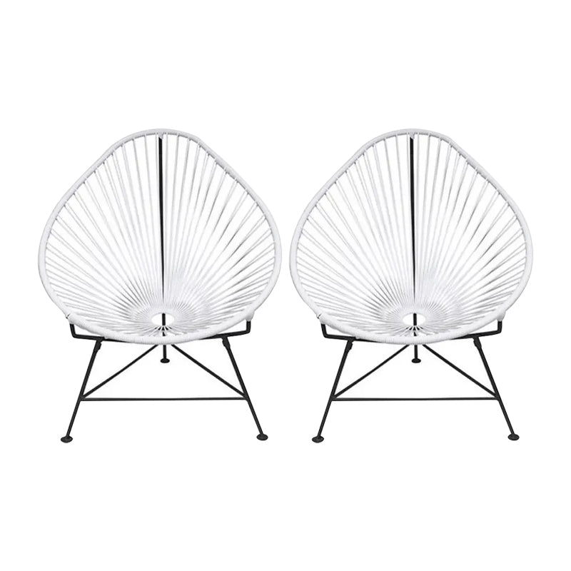 Tropical Faux Rattan Outdoor Chair with Arm UV Protective Outdoor Chair