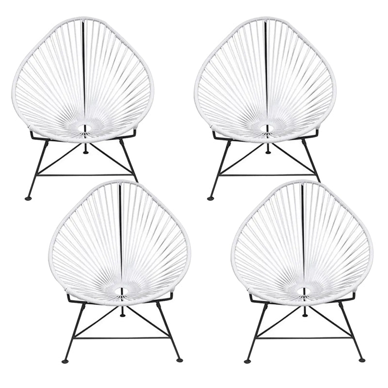 Tropical Faux Rattan Outdoor Chair with Arm UV Protective Outdoor Chair