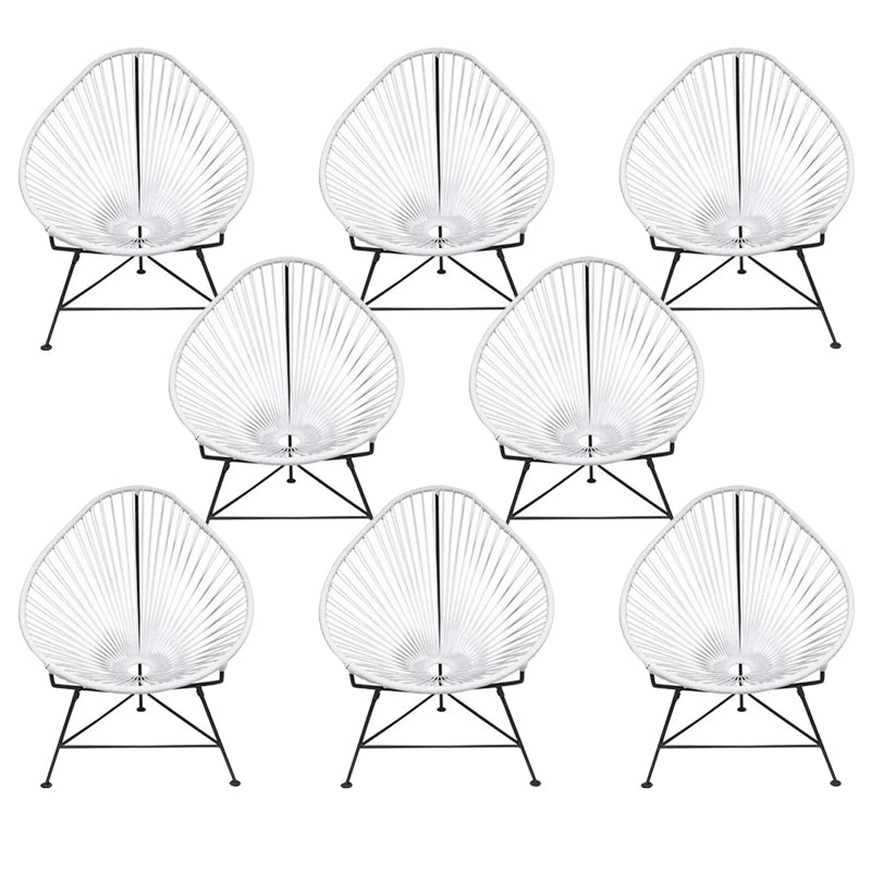 Tropical Faux Rattan Outdoor Chair with Arm UV Protective Outdoor Chair