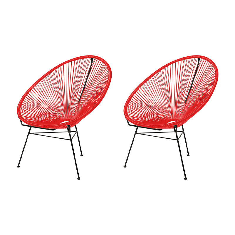 Tropical Faux Rattan Outdoor Chair with Arm UV Protective Outdoor Chair