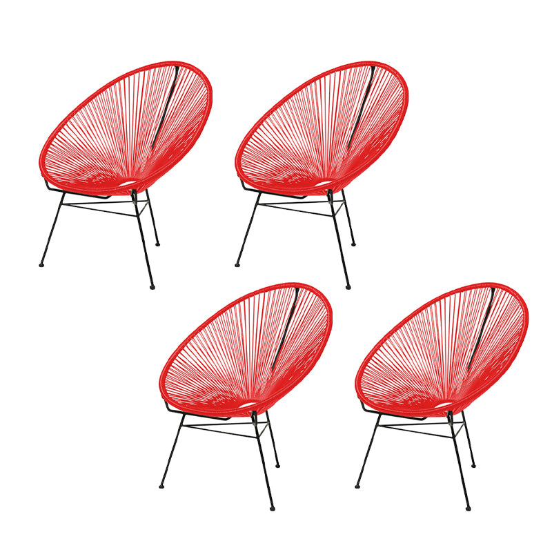 Tropical Faux Rattan Outdoor Chair with Arm UV Protective Outdoor Chair