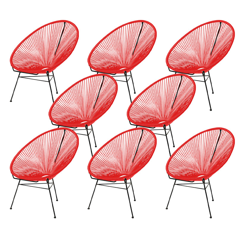 Tropical Faux Rattan Outdoor Chair with Arm UV Protective Outdoor Chair