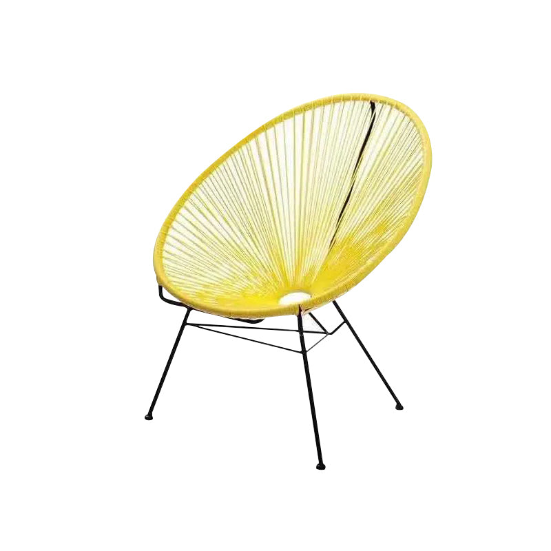 Tropical Faux Rattan Outdoor Chair with Arm UV Protective Outdoor Chair