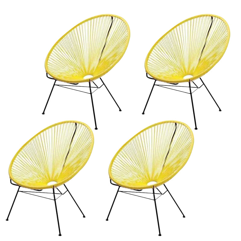 Tropical Faux Rattan Outdoor Chair with Arm UV Protective Outdoor Chair
