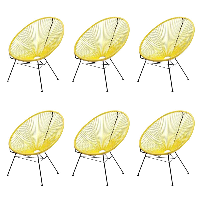 Tropical Faux Rattan Outdoor Chair with Arm UV Protective Outdoor Chair