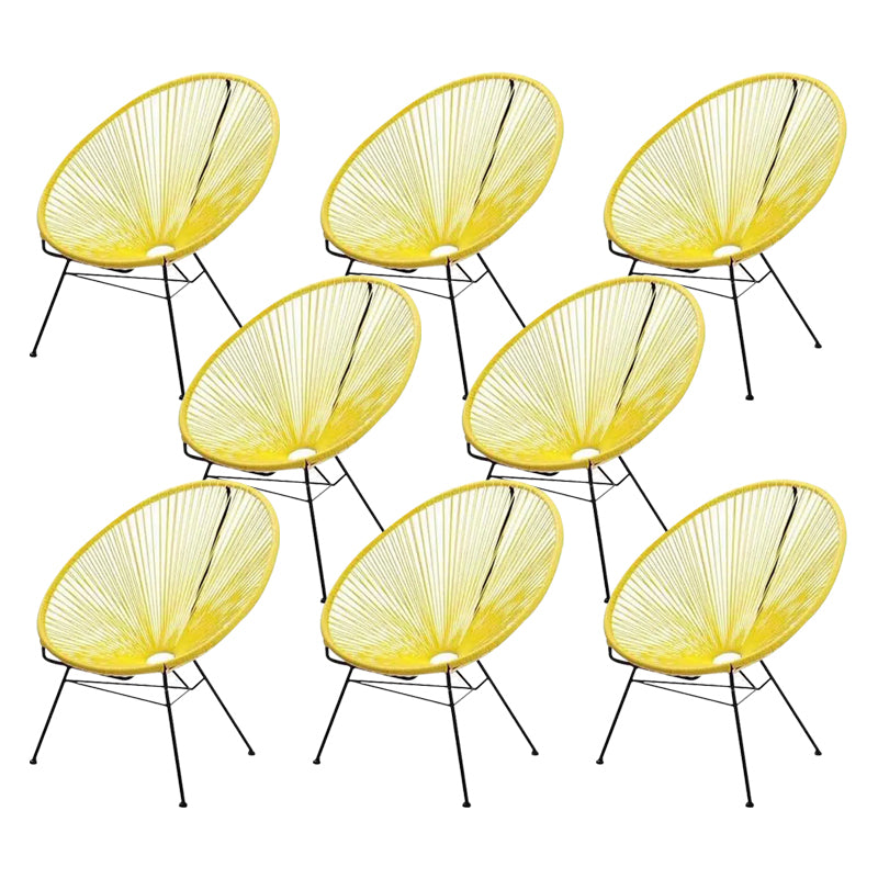 Tropical Faux Rattan Outdoor Chair with Arm UV Protective Outdoor Chair