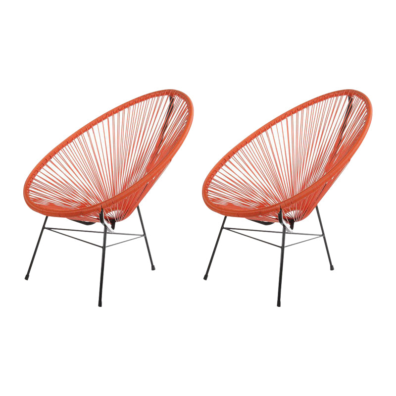 Tropical Faux Rattan Outdoor Chair with Arm UV Protective Outdoor Chair