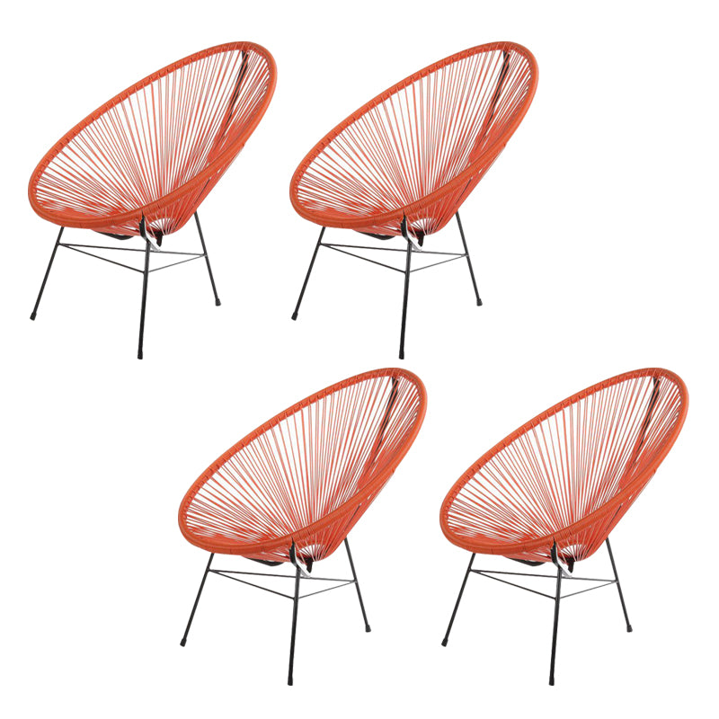 Tropical Faux Rattan Outdoor Chair with Arm UV Protective Outdoor Chair