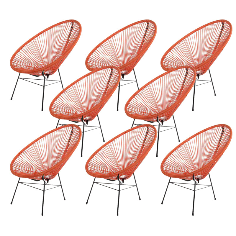 Tropical Faux Rattan Outdoor Chair with Arm UV Protective Outdoor Chair