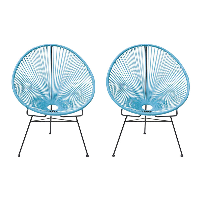 Tropical Faux Rattan Outdoor Chair with Arm UV Protective Outdoor Chair