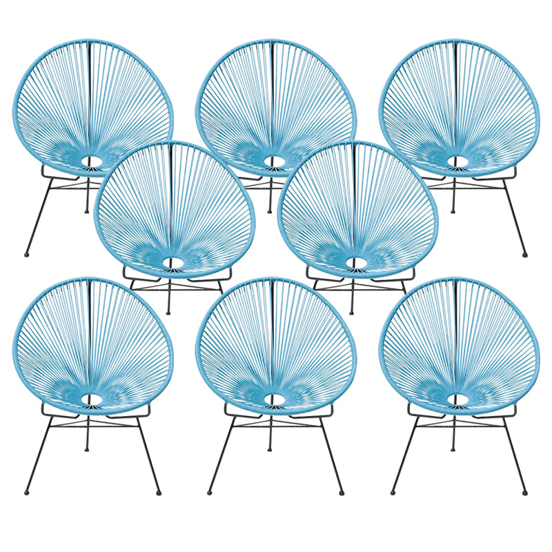 Tropical Faux Rattan Outdoor Chair with Arm UV Protective Outdoor Chair