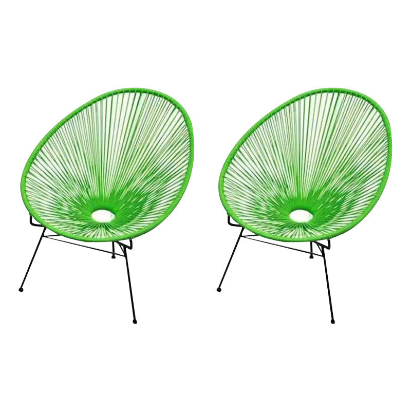 Tropical Faux Rattan Outdoor Chair with Arm UV Protective Outdoor Chair