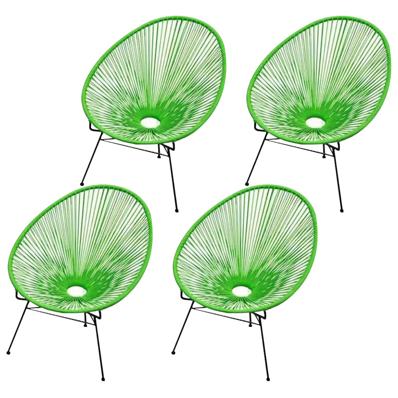 Tropical Faux Rattan Outdoor Chair with Arm UV Protective Outdoor Chair