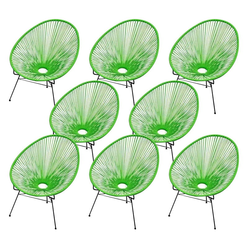 Tropical Faux Rattan Outdoor Chair with Arm UV Protective Outdoor Chair