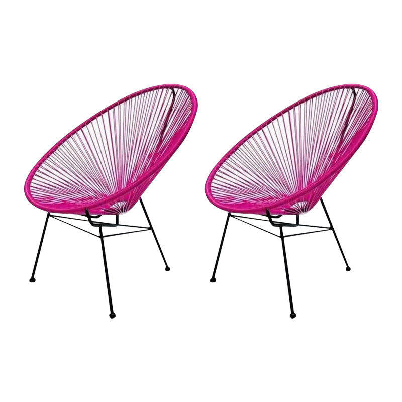 Tropical Faux Rattan Outdoor Chair with Arm UV Protective Outdoor Chair