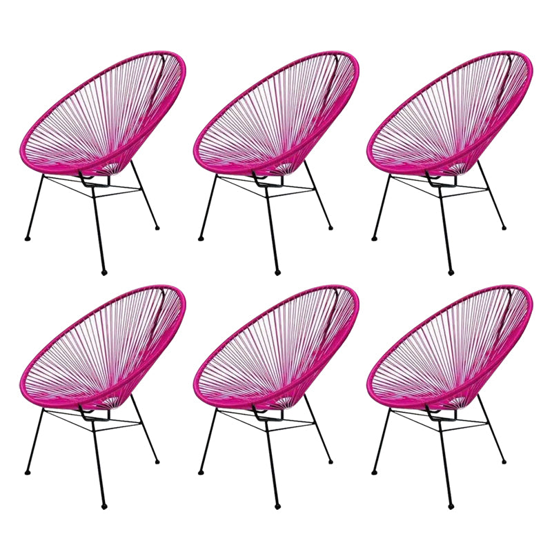 Tropical Faux Rattan Outdoor Chair with Arm UV Protective Outdoor Chair