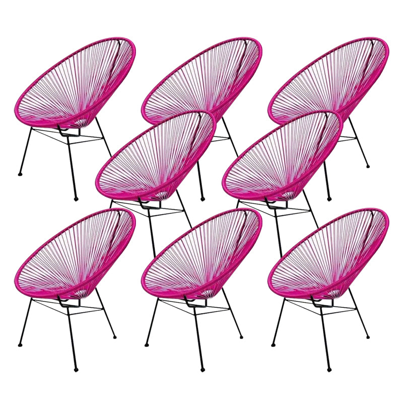 Tropical Faux Rattan Outdoor Chair with Arm UV Protective Outdoor Chair