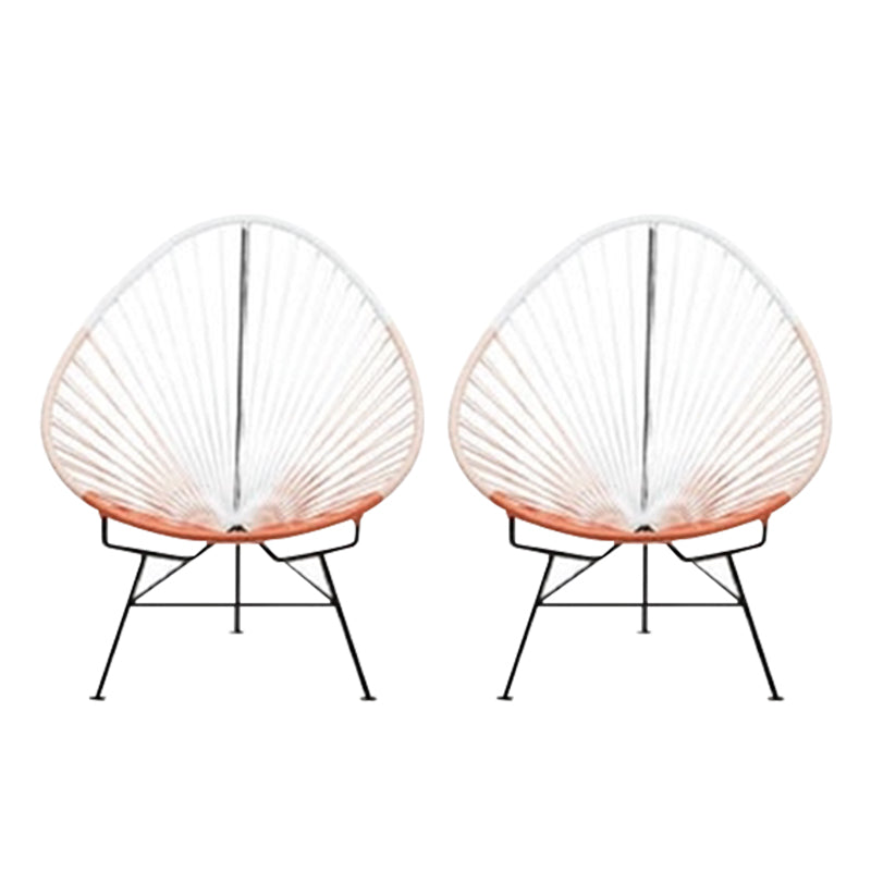 Tropical Faux Rattan Outdoor Chair with Arm UV Protective Outdoor Chair