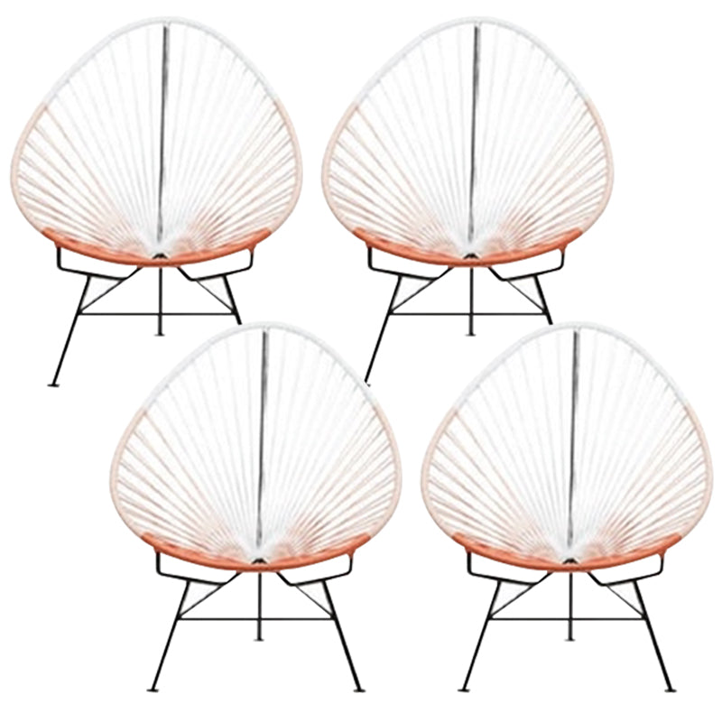 Tropical Faux Rattan Outdoor Chair with Arm UV Protective Outdoor Chair