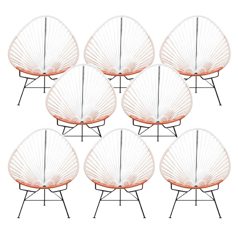 Tropical Faux Rattan Outdoor Chair with Arm UV Protective Outdoor Chair