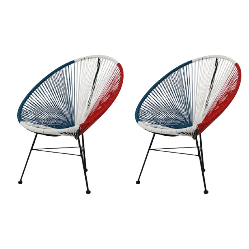 Tropical Faux Rattan Outdoor Chair with Arm UV Protective Outdoor Chair