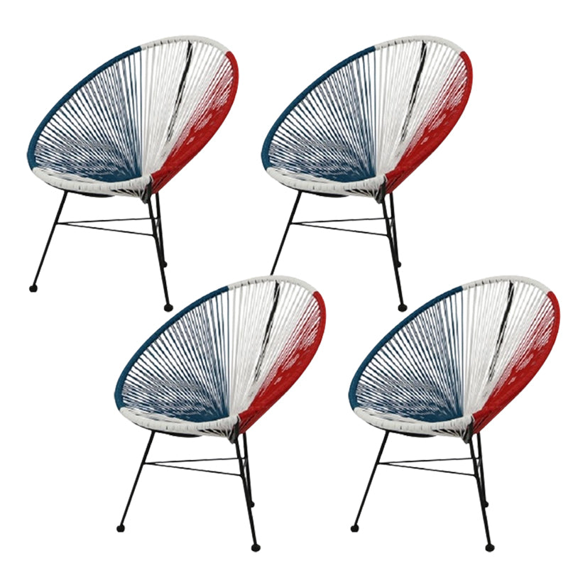 Tropical Faux Rattan Outdoor Chair with Arm UV Protective Outdoor Chair